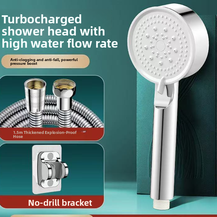 Adjustable Handheld Shower Head with 5 Spray Modes