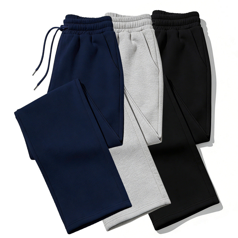 Drawstring Waist Wide-Leg Sweatpants