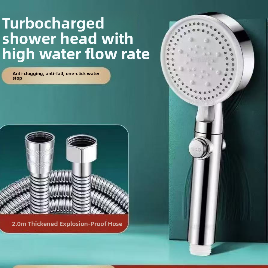 Adjustable Handheld Shower Head with 5 Spray Modes