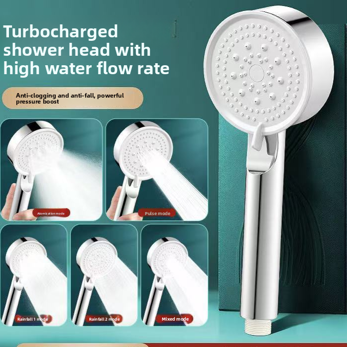 Adjustable Handheld Shower Head with 5 Spray Modes