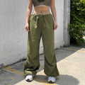 Low-Waist Workwear Casual Pants