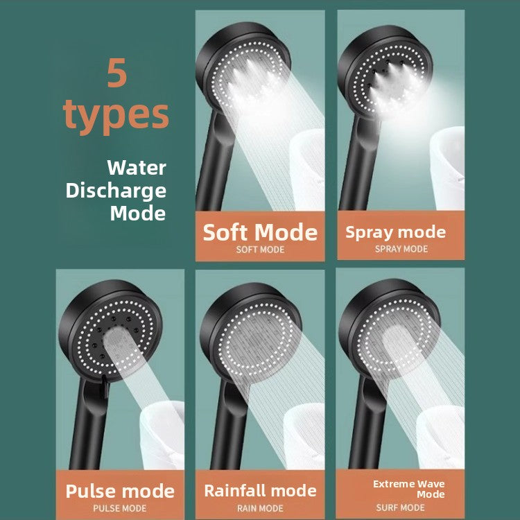 Adjustable Handheld Shower Head with 5 Spray Modes