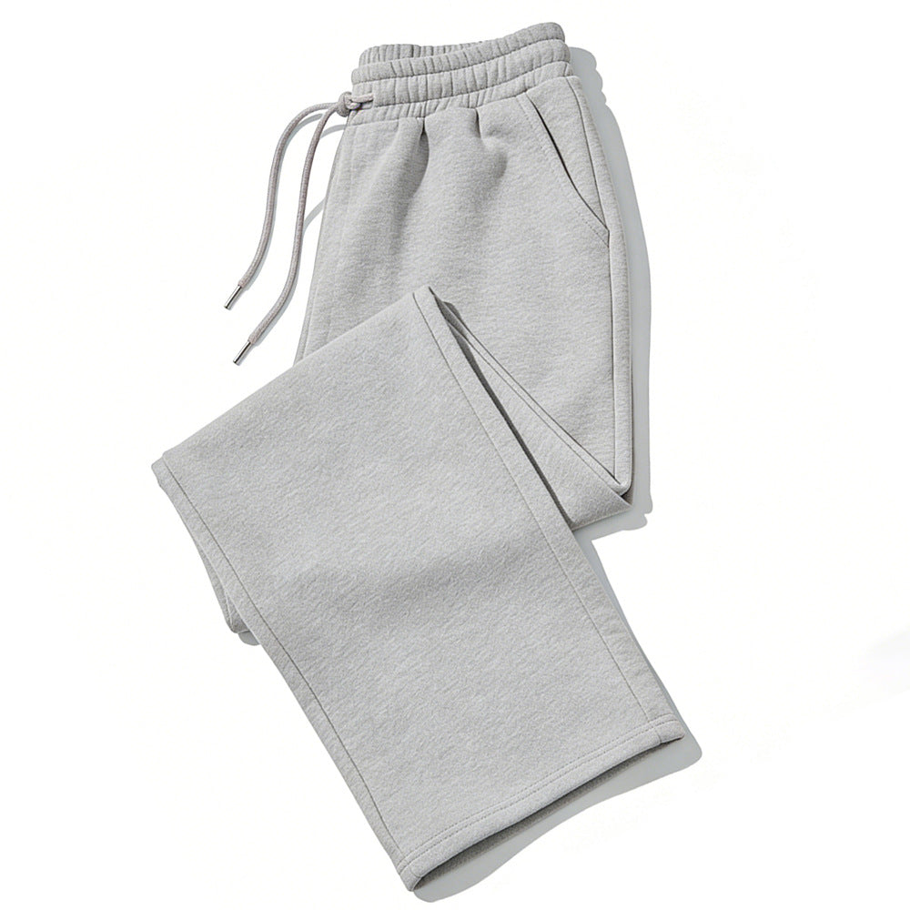 Drawstring Waist Wide-Leg Sweatpants