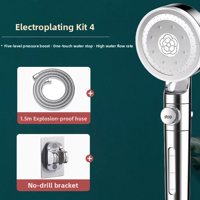 Adjustable Handheld Shower Head with 5 Spray Modes