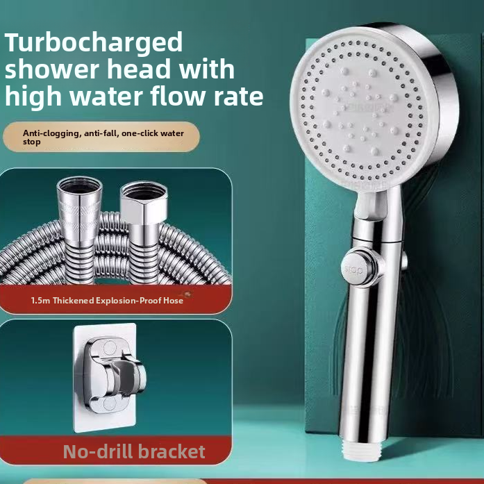 Adjustable Handheld Shower Head with 5 Spray Modes