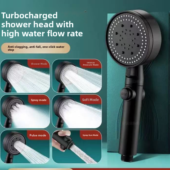 Adjustable Handheld Shower Head with 5 Spray Modes