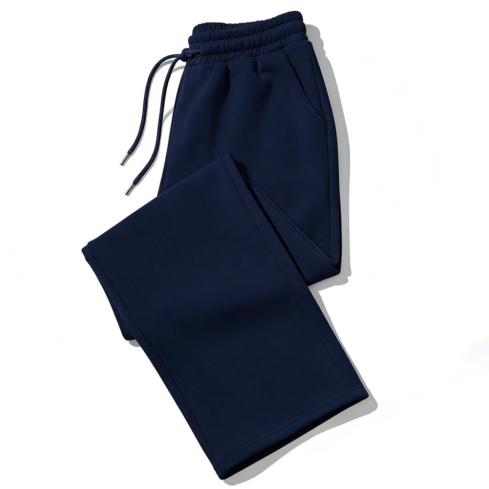 Drawstring Waist Wide-Leg Sweatpants
