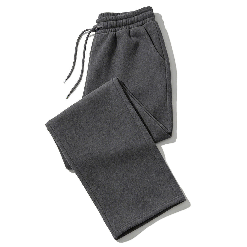Drawstring Waist Wide-Leg Sweatpants