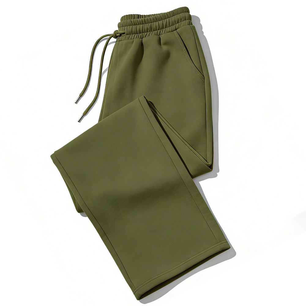 Drawstring Waist Wide-Leg Sweatpants