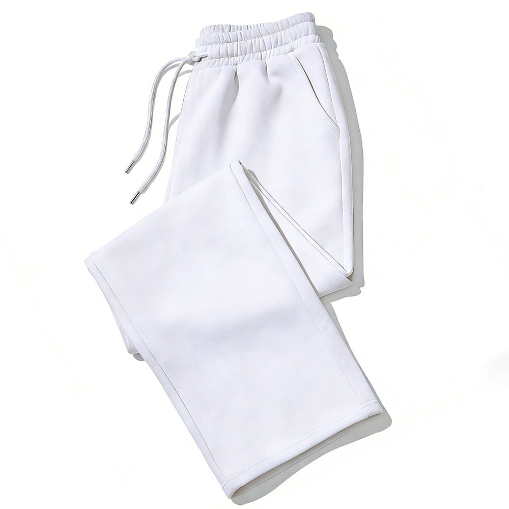 Drawstring Waist Wide-Leg Sweatpants